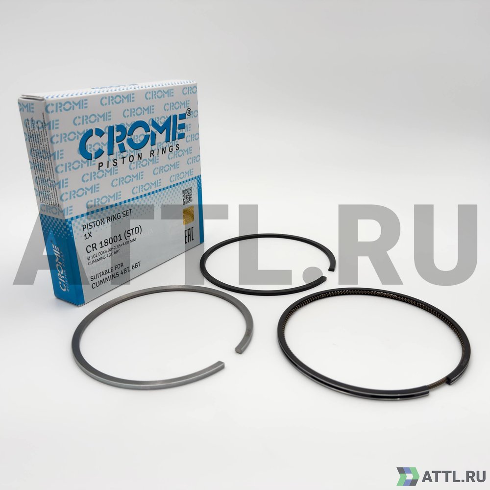 CROME CR 18001 STD Комплект поршневых колец на 1 цил. STD 4BT,4BTA,6BT,6BTA