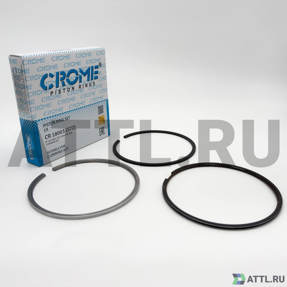CROME CR 18003 STD Комплект поршневых колец на 1 цил. STD 6C8.3,ISC,QSC