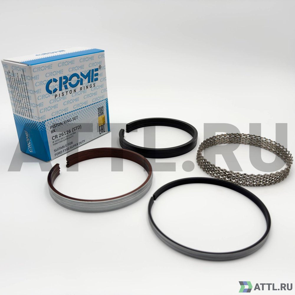 CROME CR 26126 STD Комплект поршневых колец на 8 цил. STD 6.2L