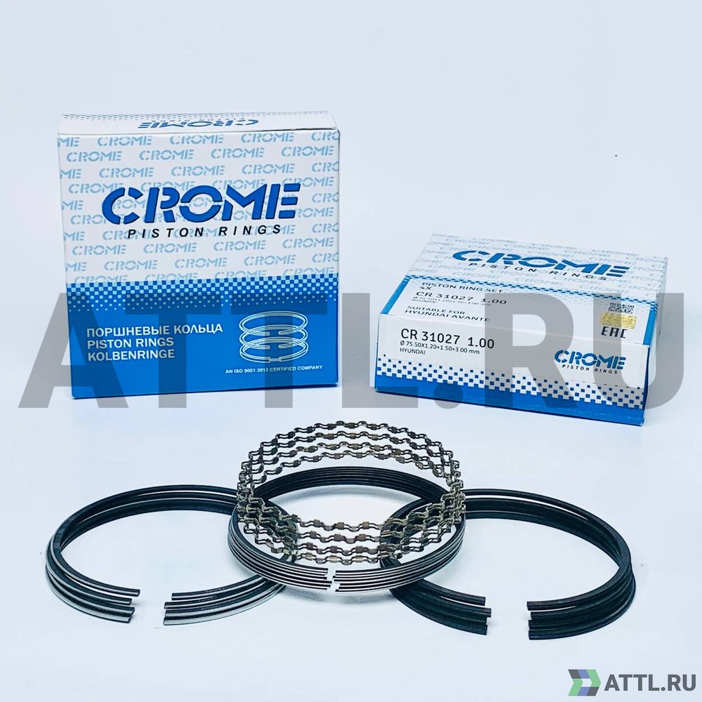 CROME CR31027 100 Комплект поршневых колец на 4 цил.+100 G4FK,GEK