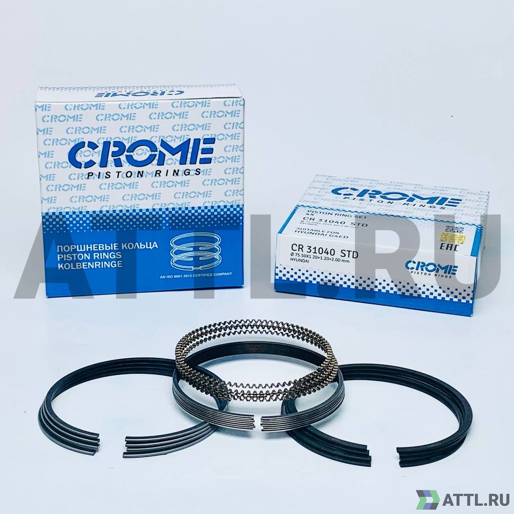 CROME CR31040 STD Комплект поршневых колец на 4 цил. STD G4ED