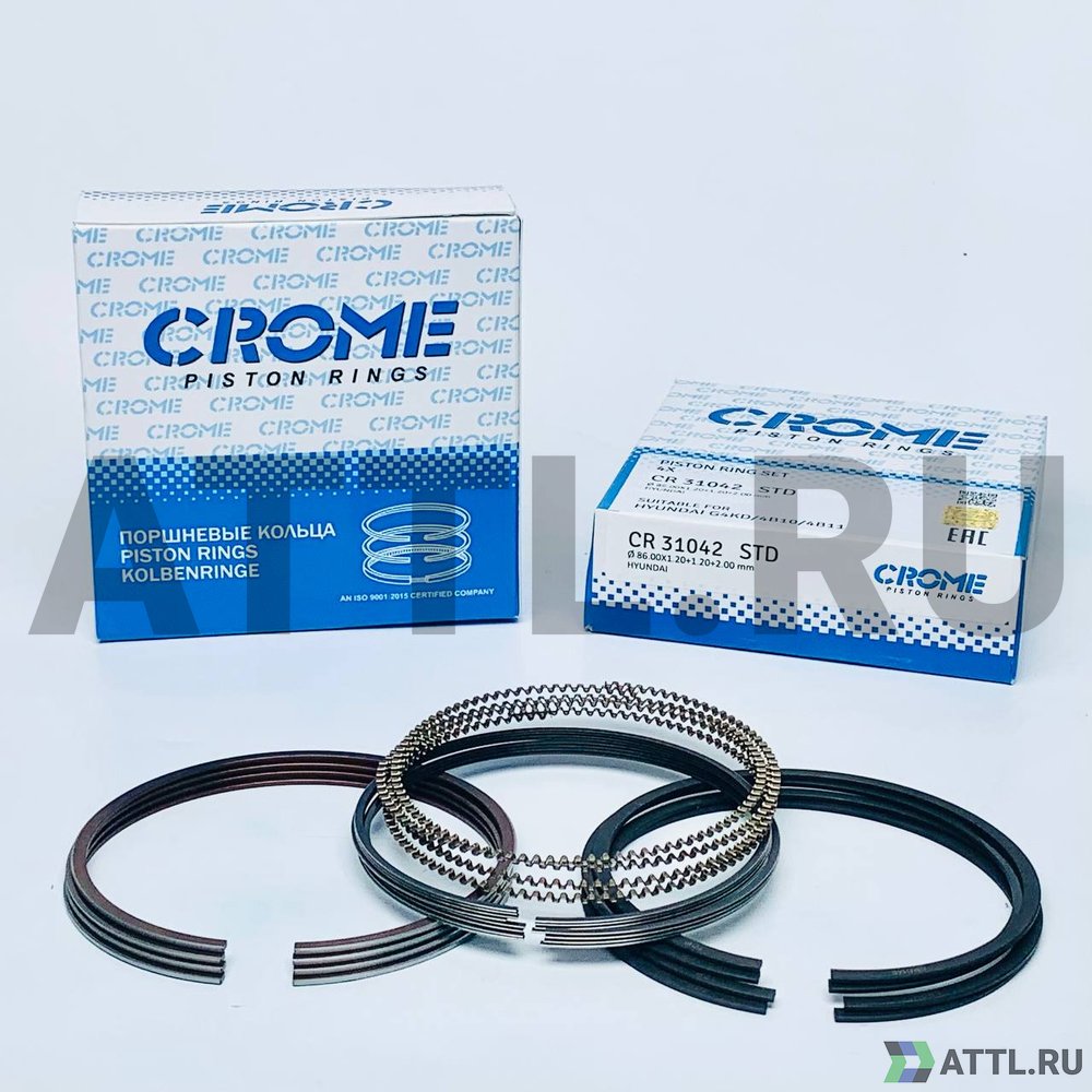 CROME CR31042 STD Комплект поршневых колец на 4 цил. STD G4KD/4B10