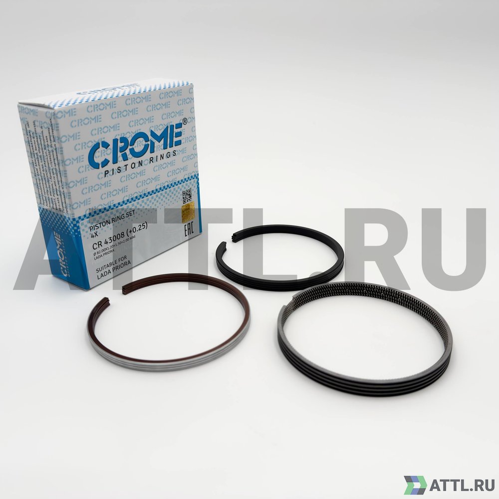 CROME CR 43008B 025 Комплект поршневых колец на 4 цил. +050 82.25