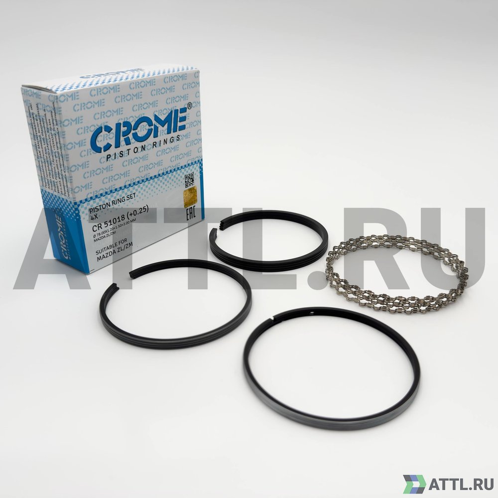 CROME CR 51018 025 Комплект поршневых колец на 4 цил. +025 ZL-DE