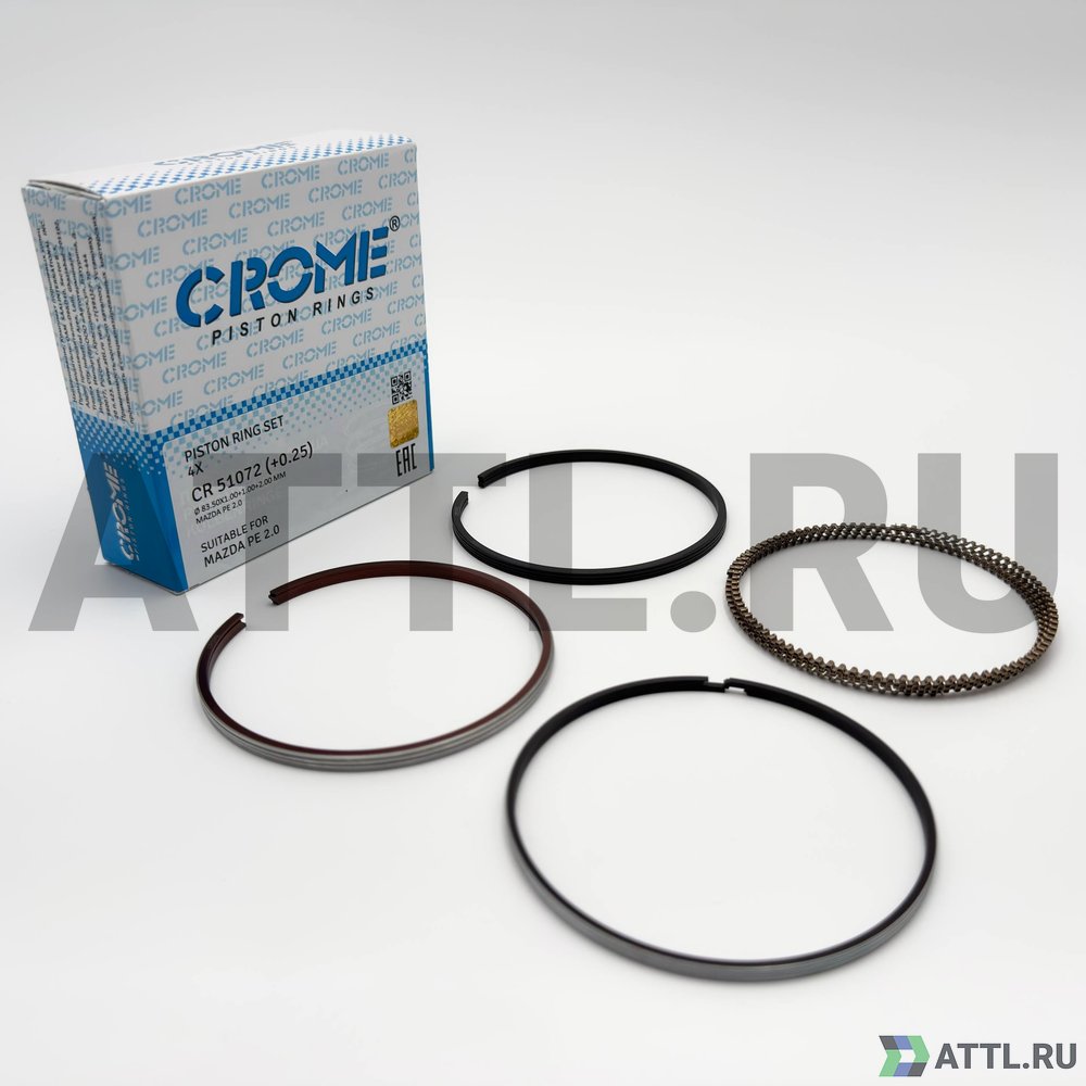 CROME CR 51072 025 Комплект поршневых колец на 4 цил. +025 PE
