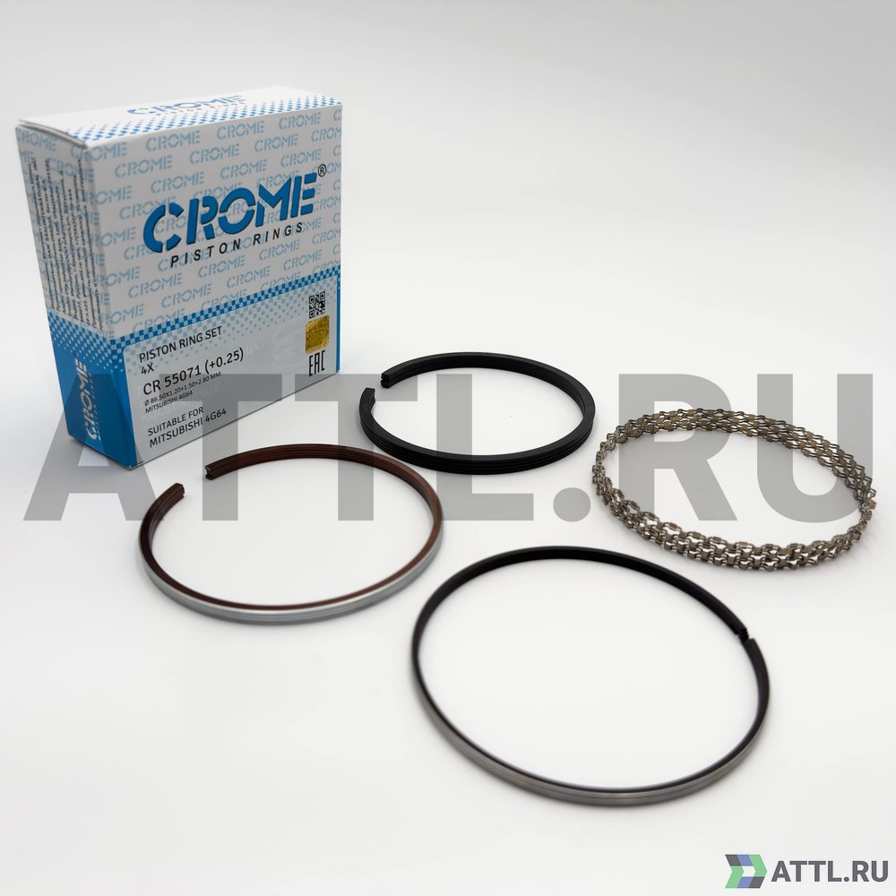 CROME CR 55071 025 Комплект поршневых колец на 4 цил. +025 4G64