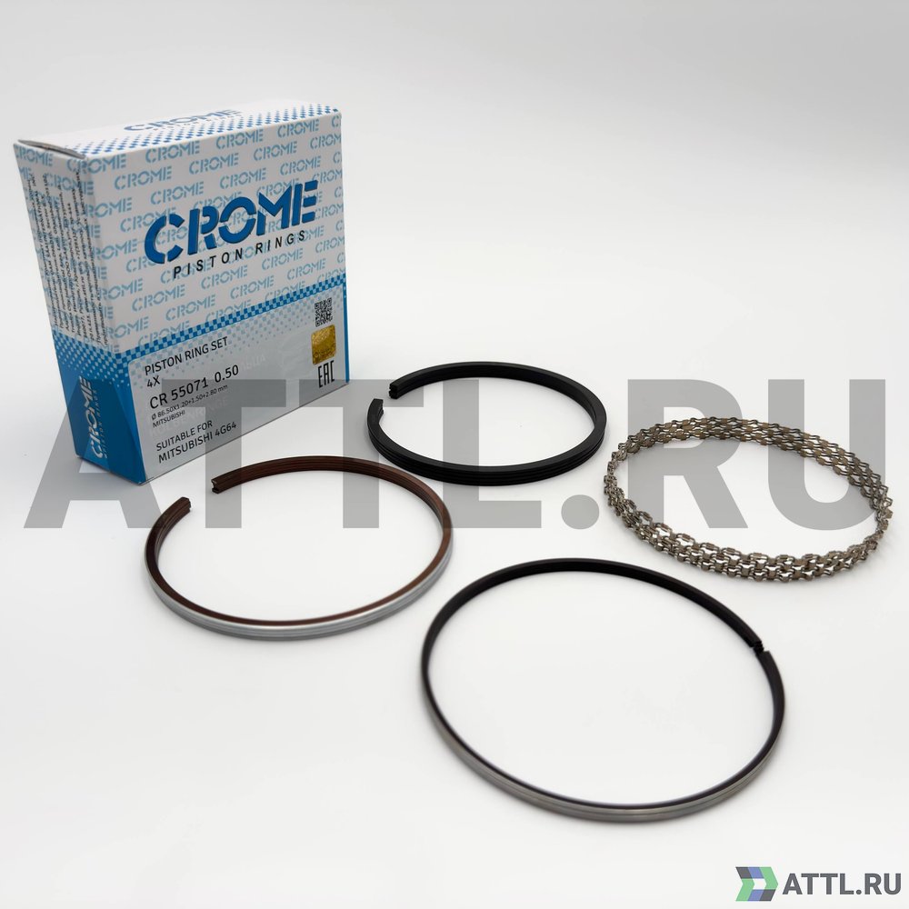 CROME CR55071 050 Комплект поршневых колец на 4 цил. +050 4G64