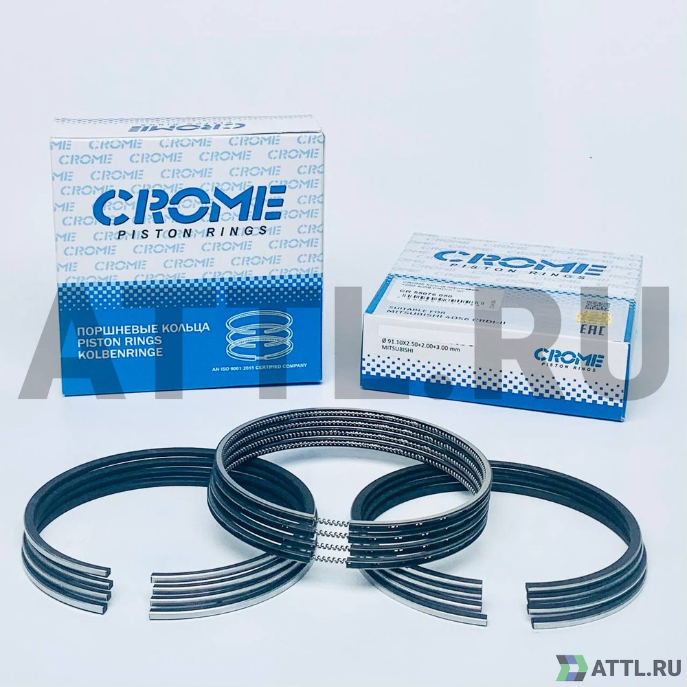 CROME CR 55076 050 Комплект поршневых колец на 4 цил. +050 4D56 CRDI-ii