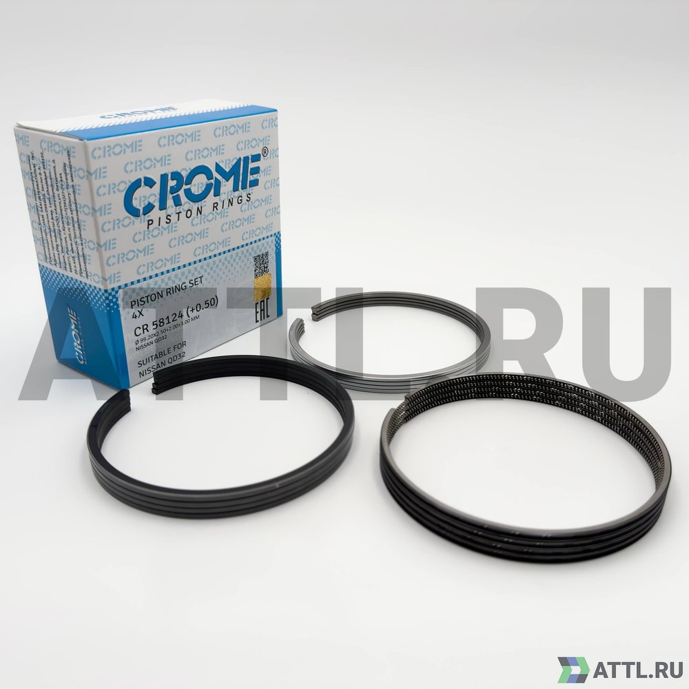 CROME CR 58124 050 Комплект поршневых колец на 4 цил. +050 QD32