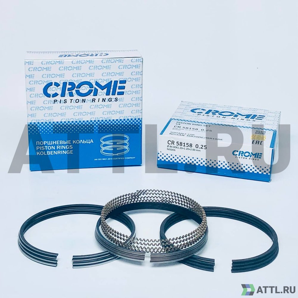 CROME CR58158 025 Комплект поршневых колец на 4 цил. +025 MR20, MR18DE