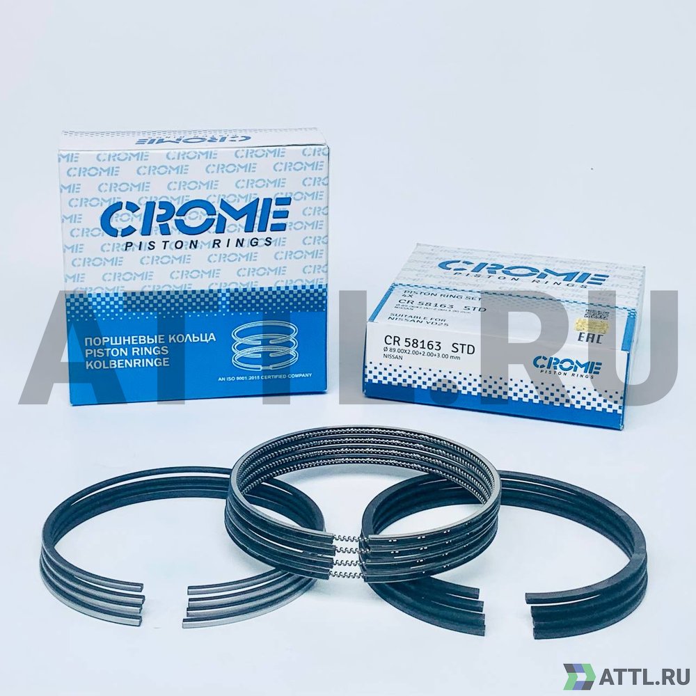 CROME CR58163 STD Комплект поршневых колец на 4 цил. STD YD25