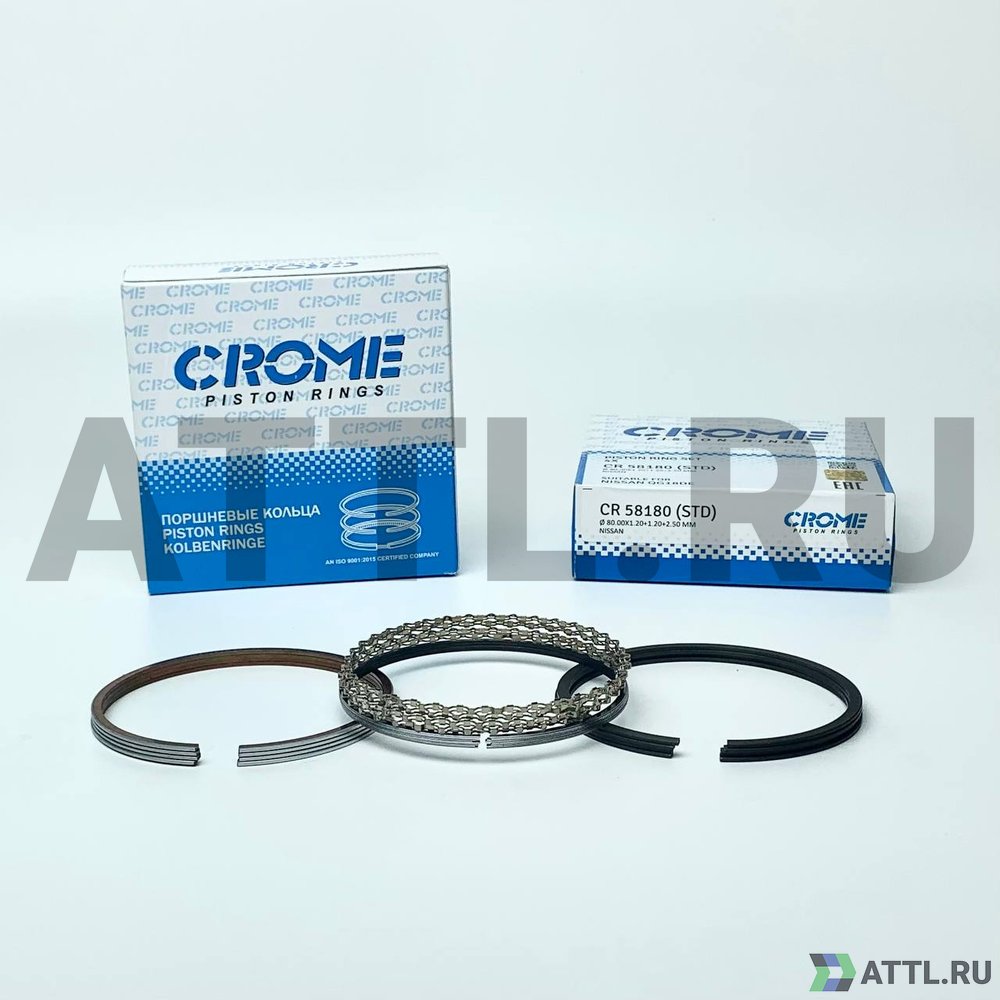 CROME CR 58180 STD Комплект поршневых колец на 4 цил. STD QG18DE