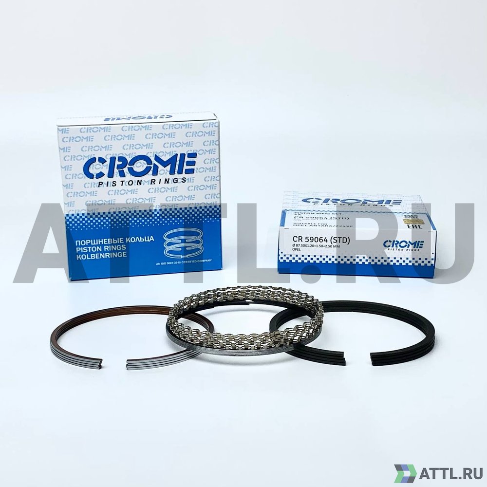 CROME CR59064 STD Комплект поршневых колец на 4 цил. STD Z24XE