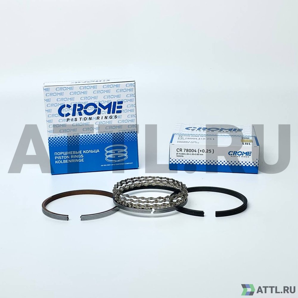 CROME CR78004 025 Комплект поршневых колец на 4 цил. +025 4E-FE, 5E-FE