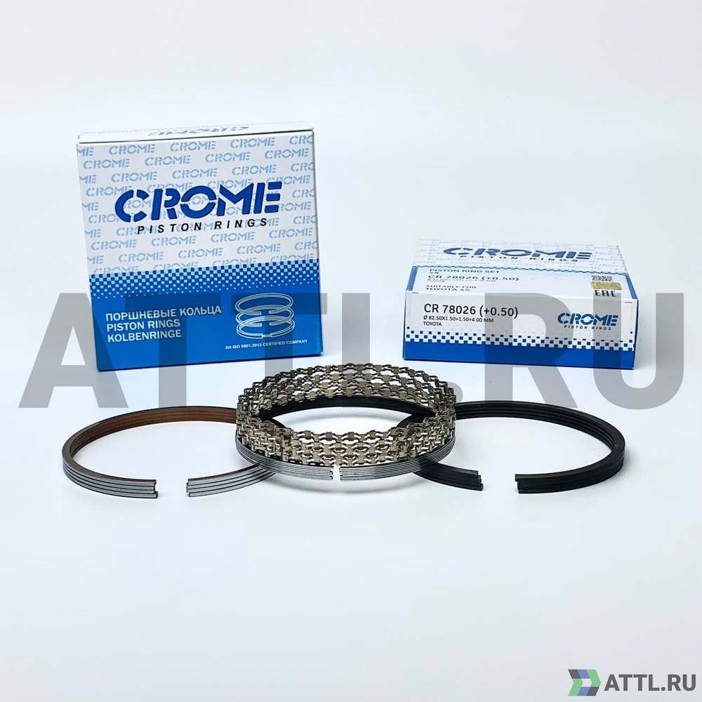 CROME CR 78026 050 Комплект поршневых колец на 4 цил. +050 4S-FE