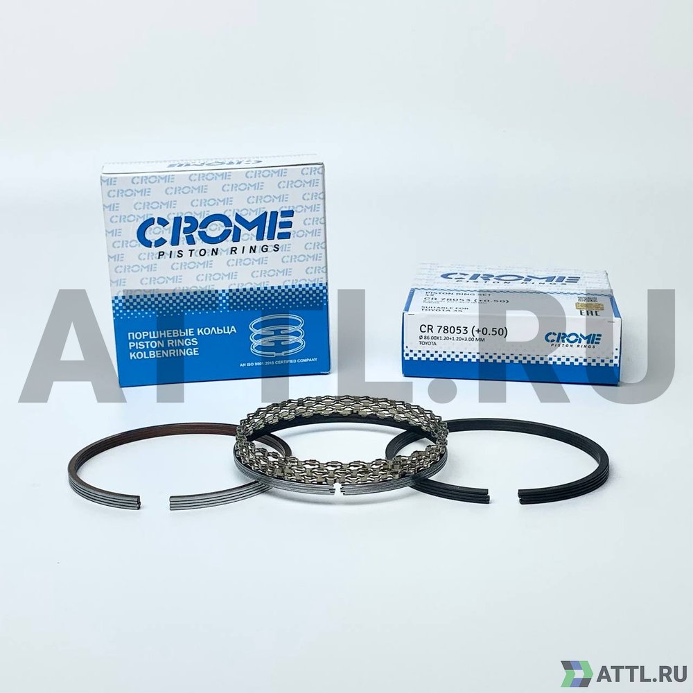 CROME CR 78053 050 Комплект поршневых колец на 4 цил. +050 3S-FE