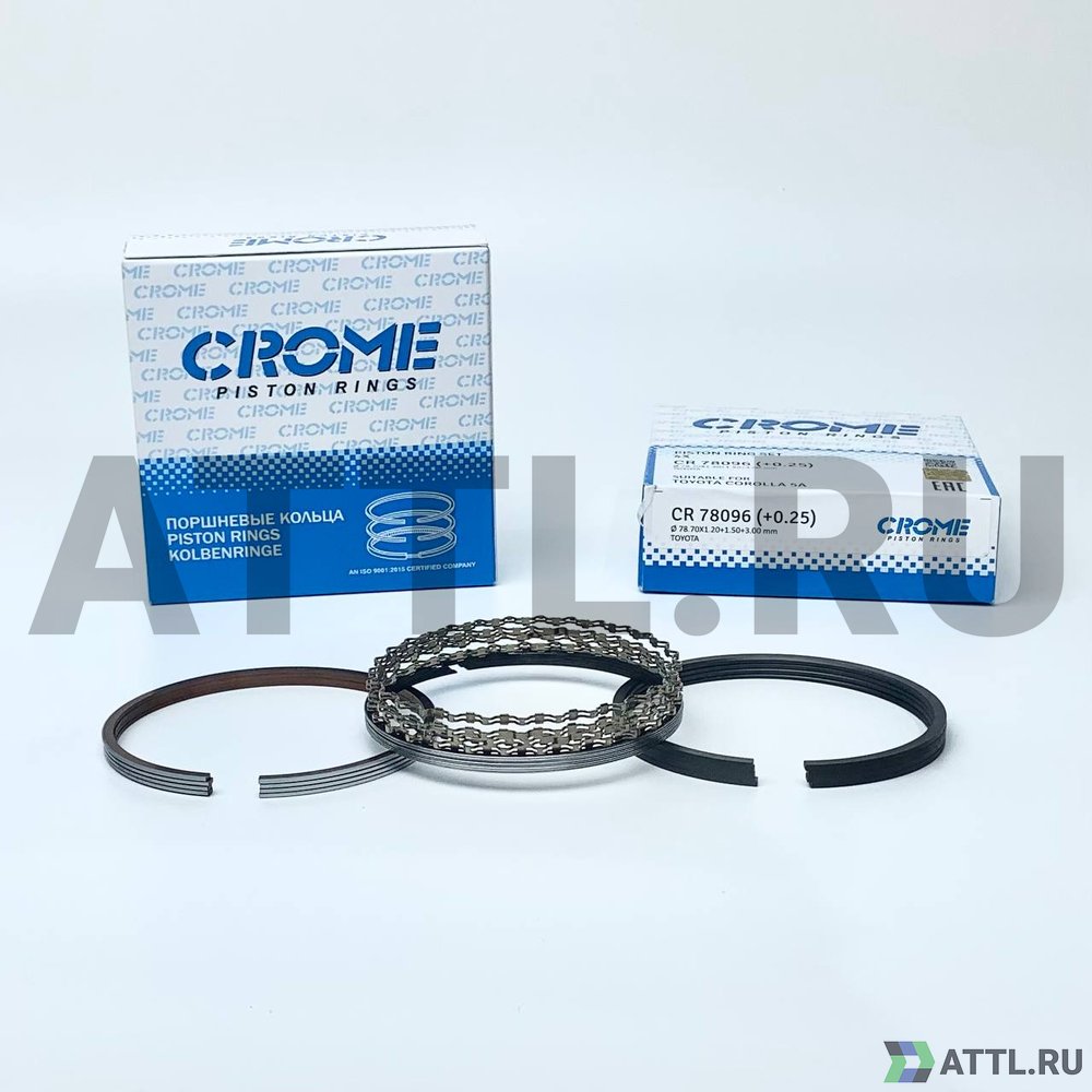 CROME CR78096 025 Комплект поршневых колец на 4 цил. +025 5A-FE