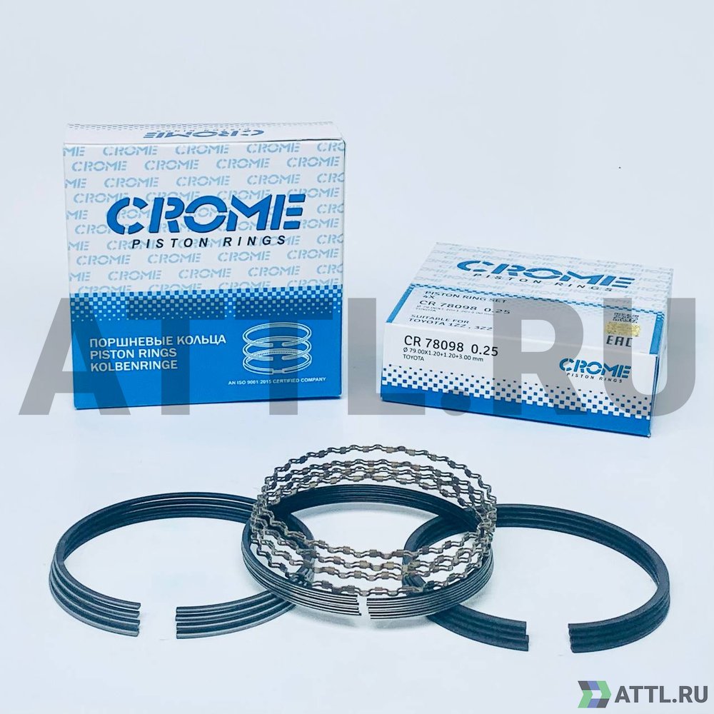 CROME CR78098 025 Комплект поршневых колец на 4 цил. +025 1ZZ,3ZZ