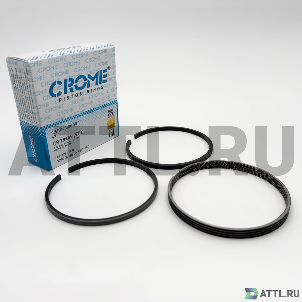 CROME CR 78145 STD Комплект поршневых колец на 4 цил. STD 2TR-FE