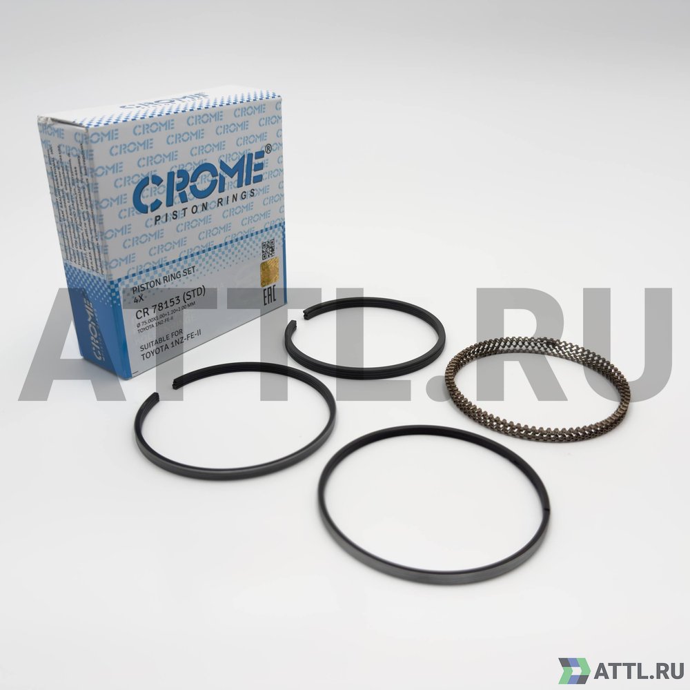 CROME CR 78153 STD Комплект поршневых колец на 4 цил. STD 1NZ-FE II