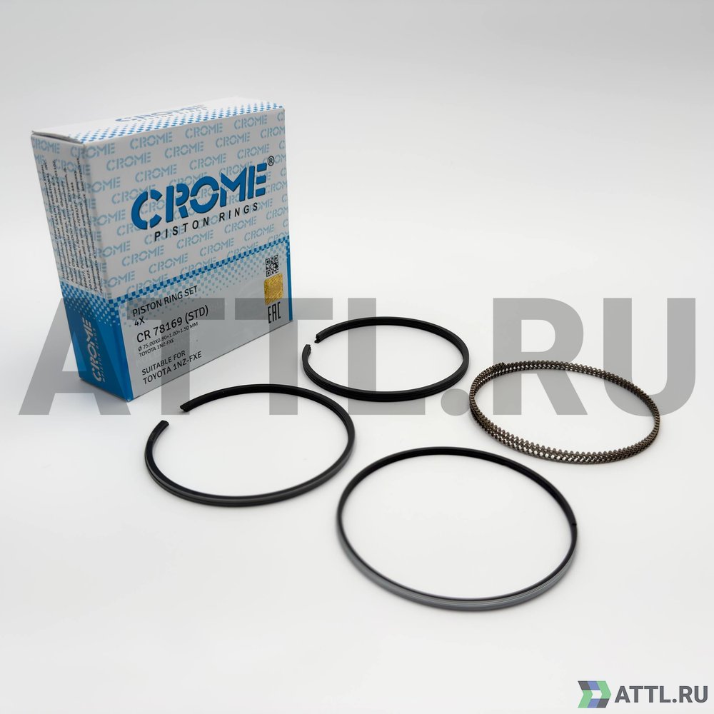 CROME CR 78169 STD Комплект поршневых колец на 4 цил. STD 1NZ-FXE
