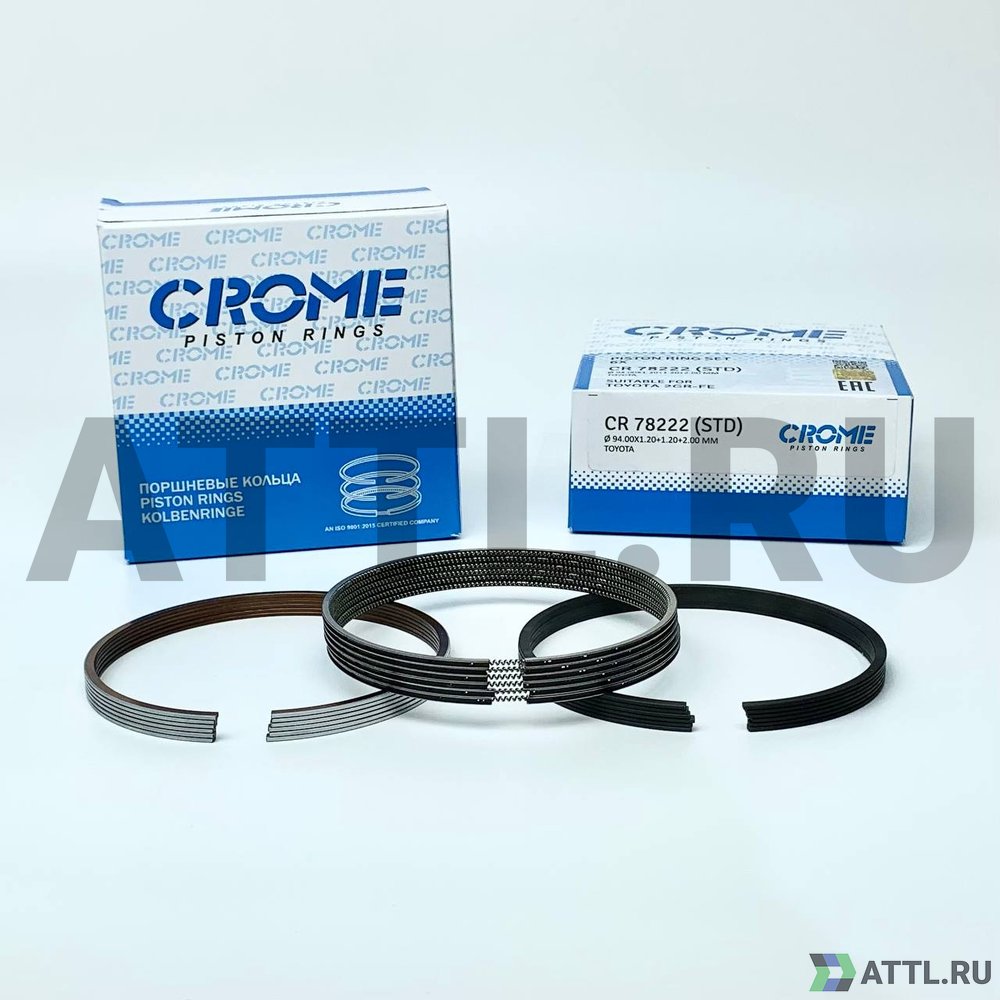 CROME CR78222 STD Комплект поршневых колец на 6 цил. STD 2GR