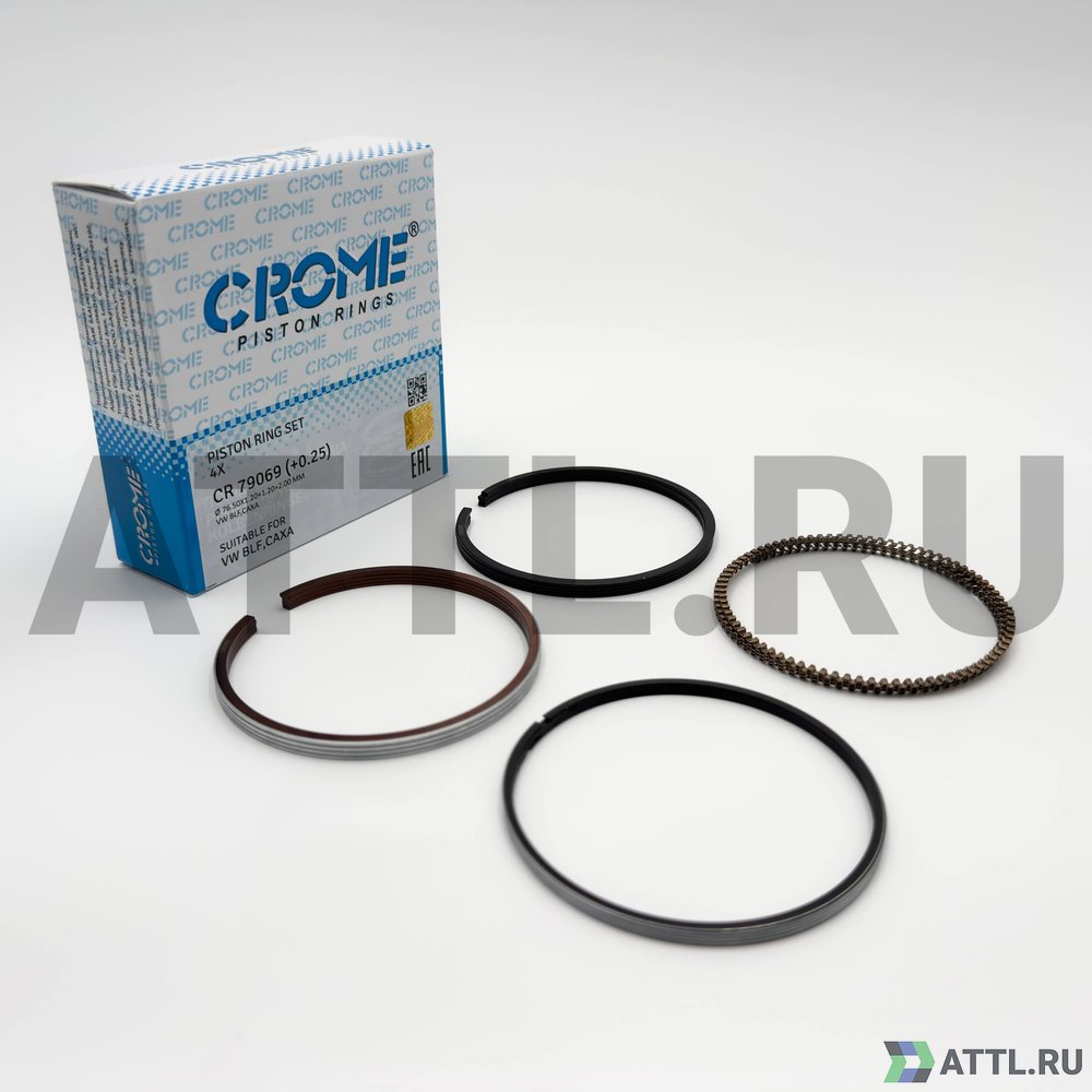 CROME CR 79069 025 Комплект поршневых колец на 4 цил. +025 CAXA 1.4