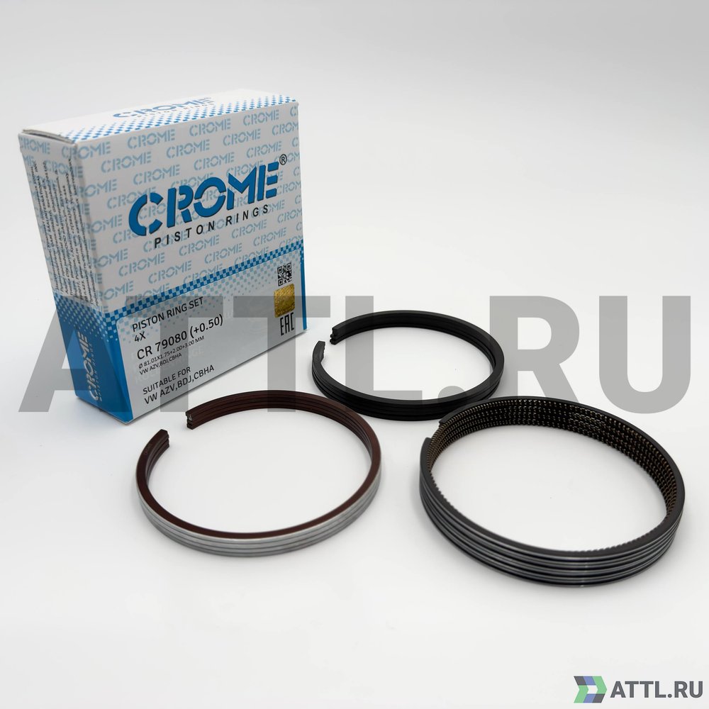 CROME CR 79080 050 Комплект поршневых колец на 4 цил. +050 2.0L TDI