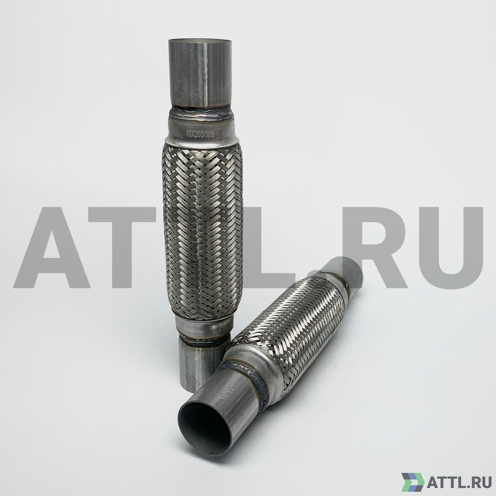 FLEX-T 45x203x305 Гофра глушителя трехслойная с патрубком 45*203*305