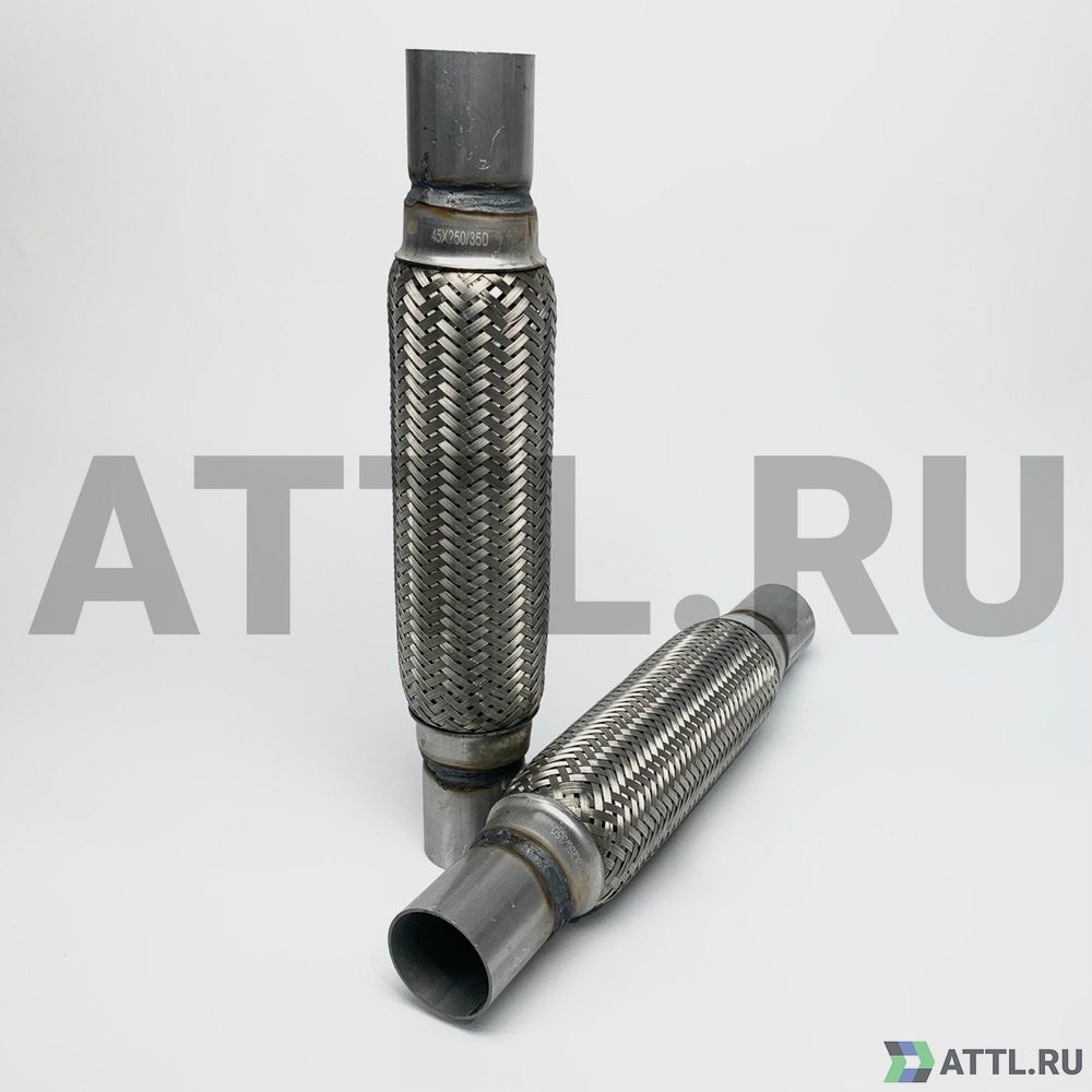FLEX-T 45x250x350 Гофра глушителя трехслойная с патрубком 45*250*350