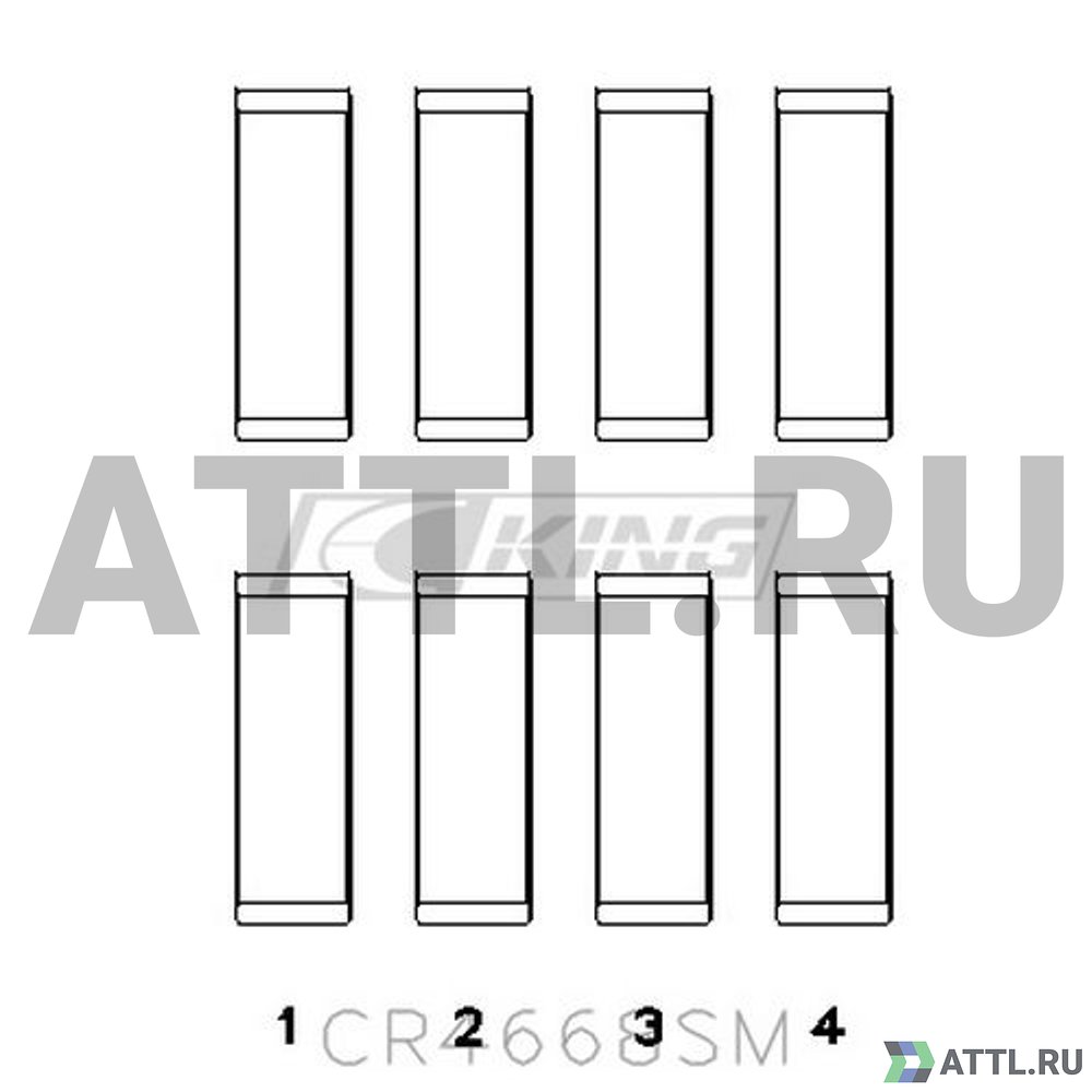 KING CR4668SM Вкладыши шатунные STD без замков