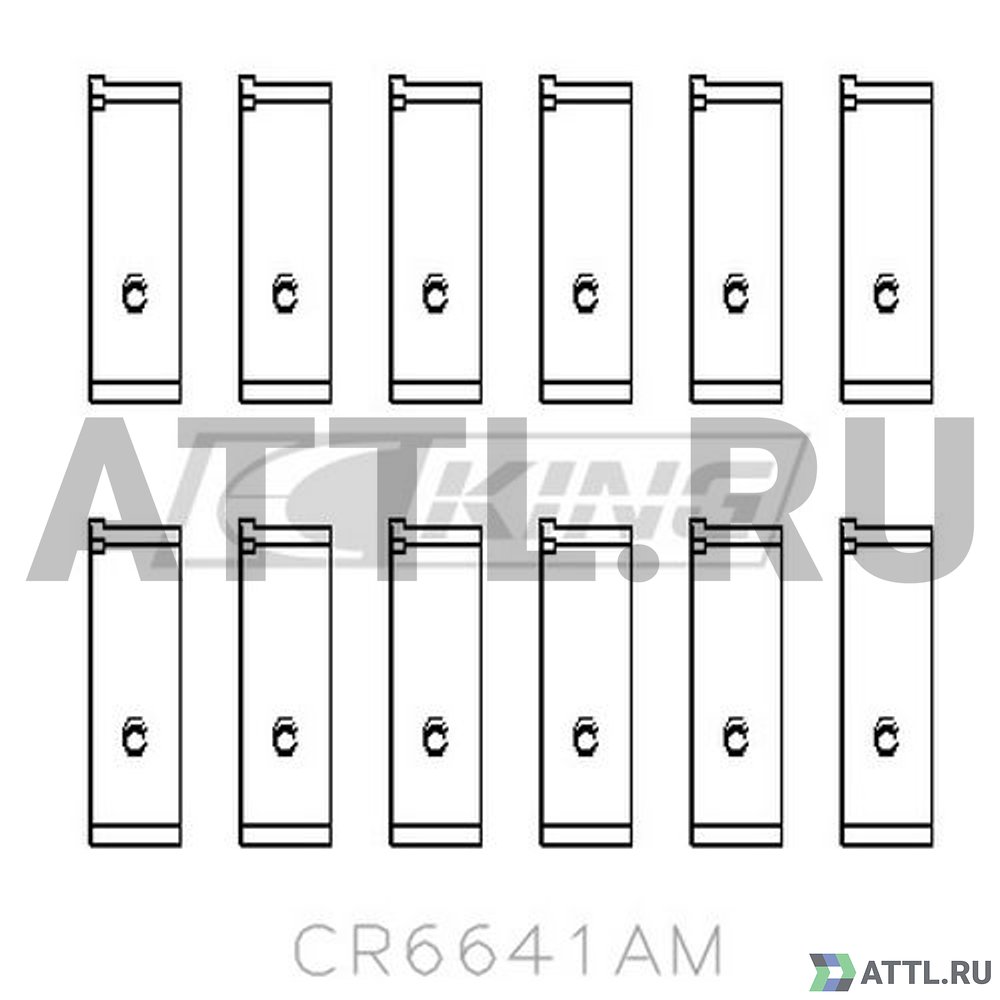 KING CR6641AM Вкладыши шатунные STD
