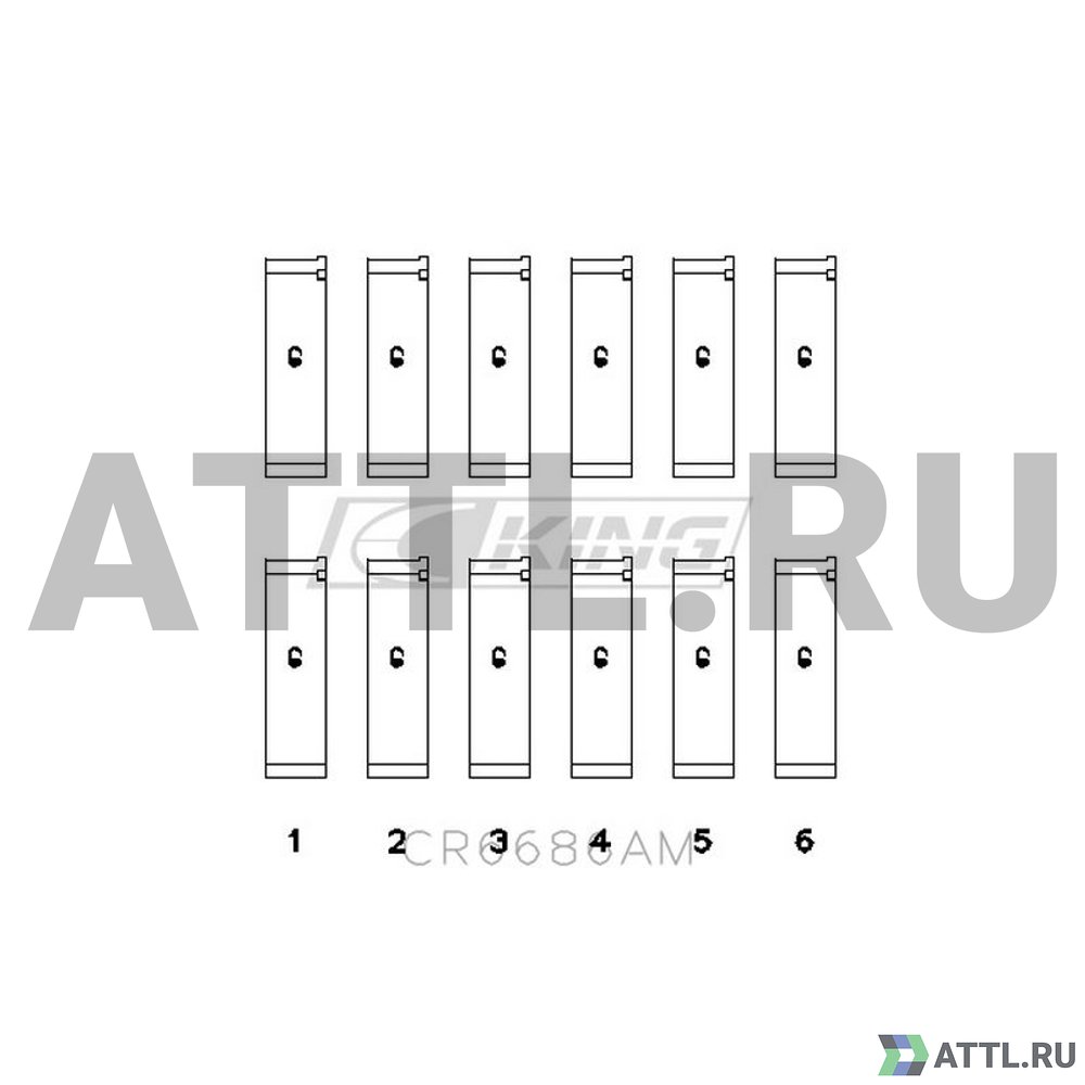KING CR6686AM Вкладыши шатунные STD