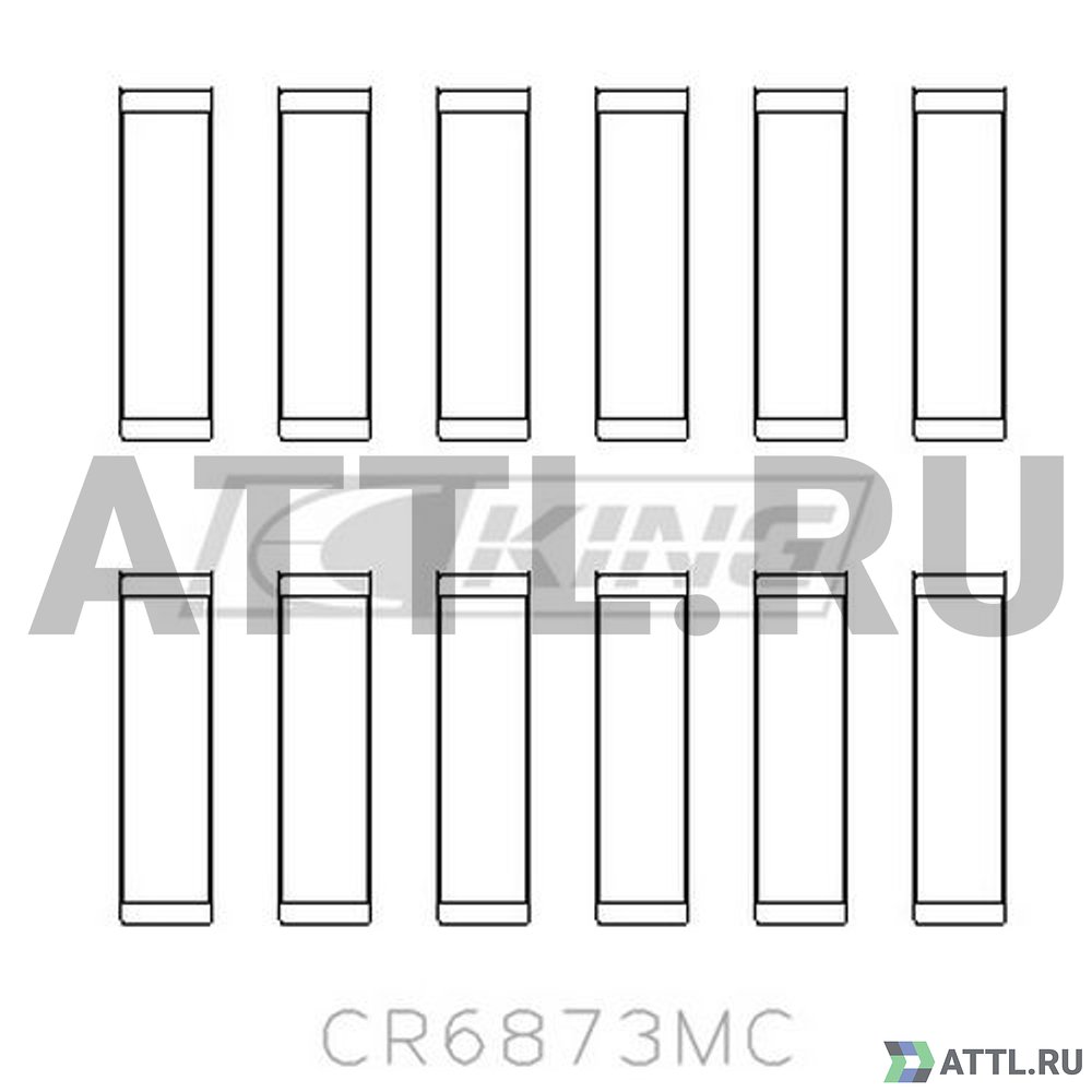 KING CR6873MC Вкладыши шатунные STD (Race Bearings bimetal, polymer coated)