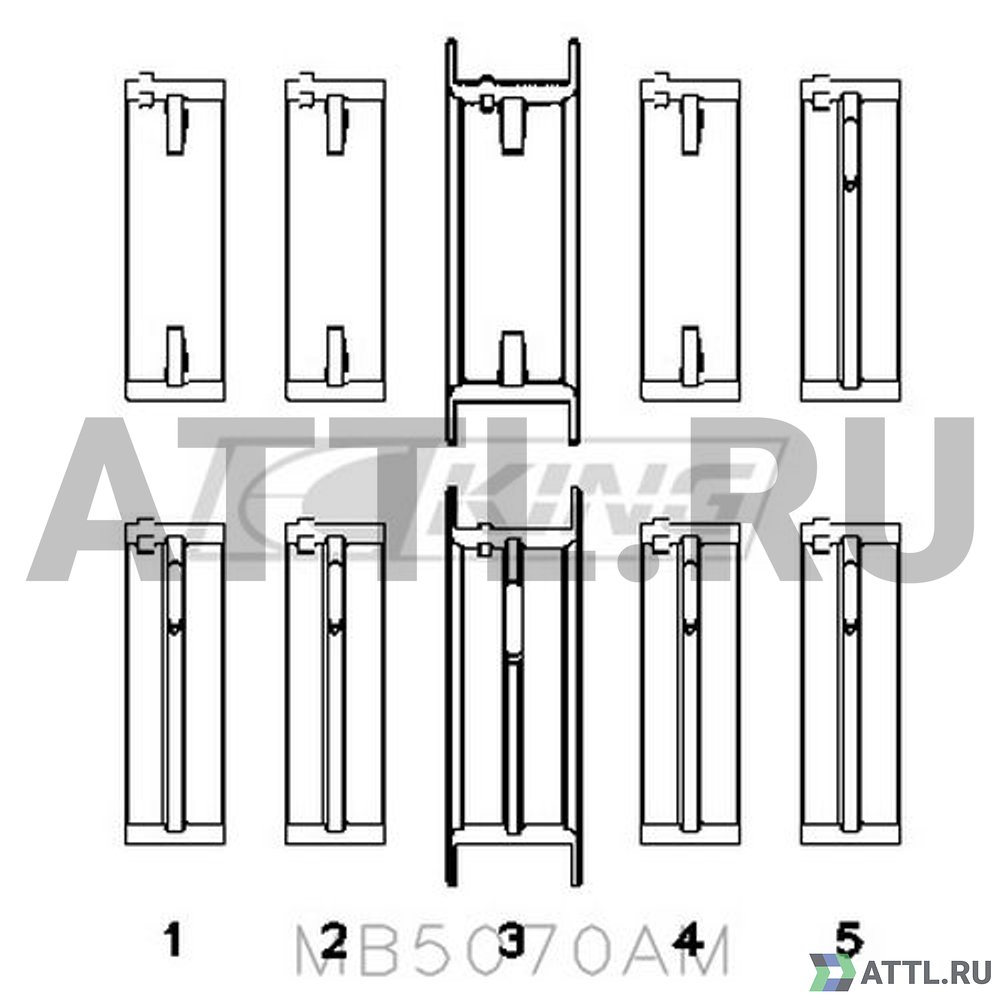 KING MB5070AM Вкладыши коренные STD