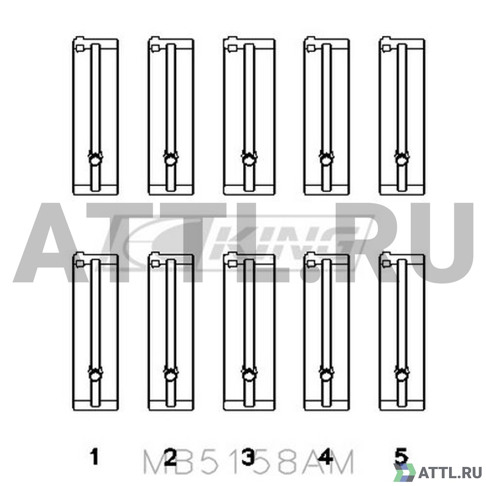 KING MB5158AM Вкладыши коренные STD