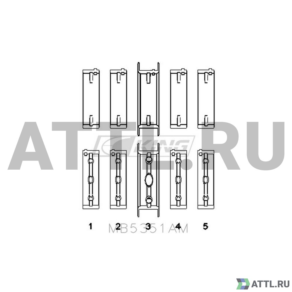 KING MB5351AM Вкладыши коренные STD