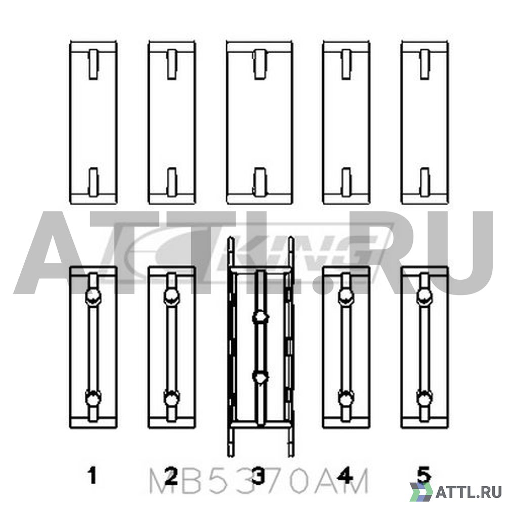 KING MB5370AM Вкладыши коренные STD