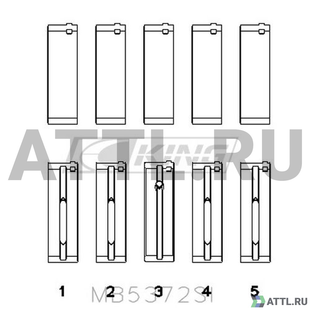 KING MB5372SI Вкладыши коренные STD