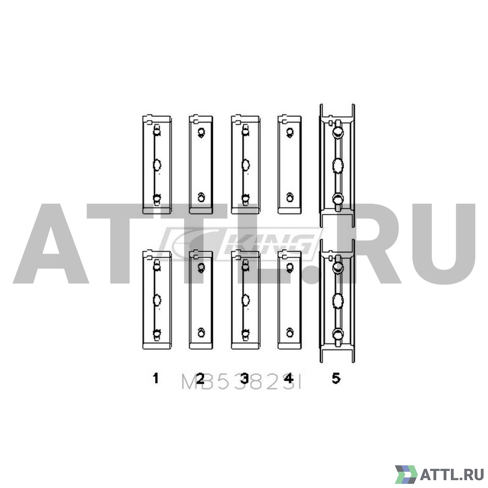 KING MB5382SI Вкладыши коренные STD