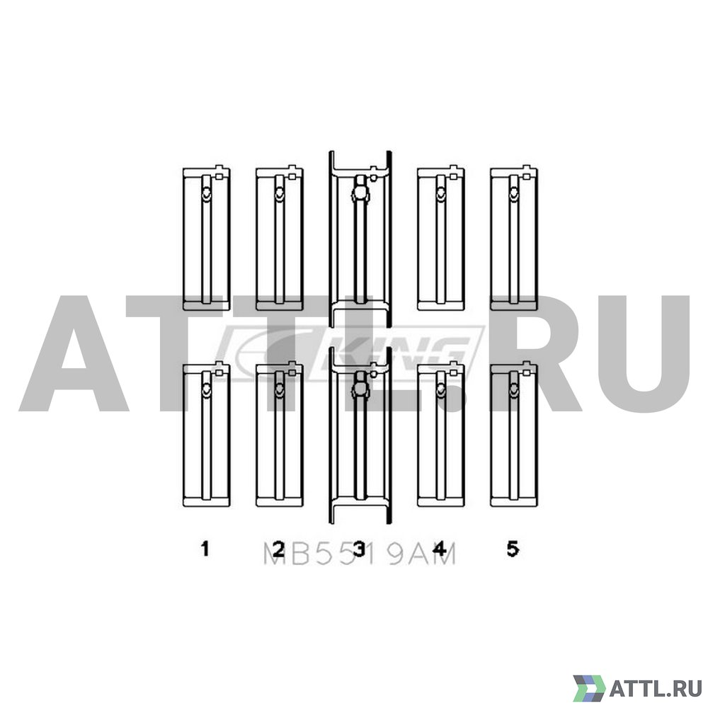 KING MB5519AM Вкладыши коренные STD