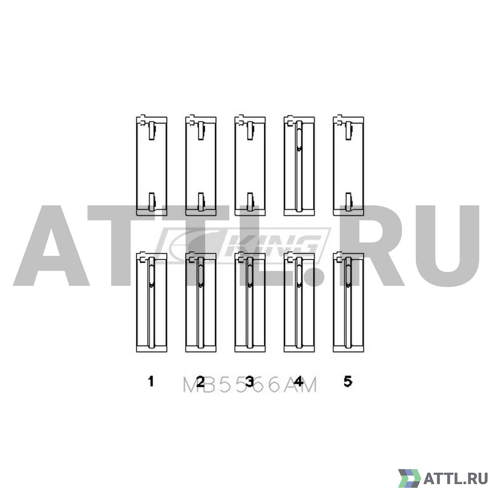 KING MB5566AM Вкладыши коренные STD