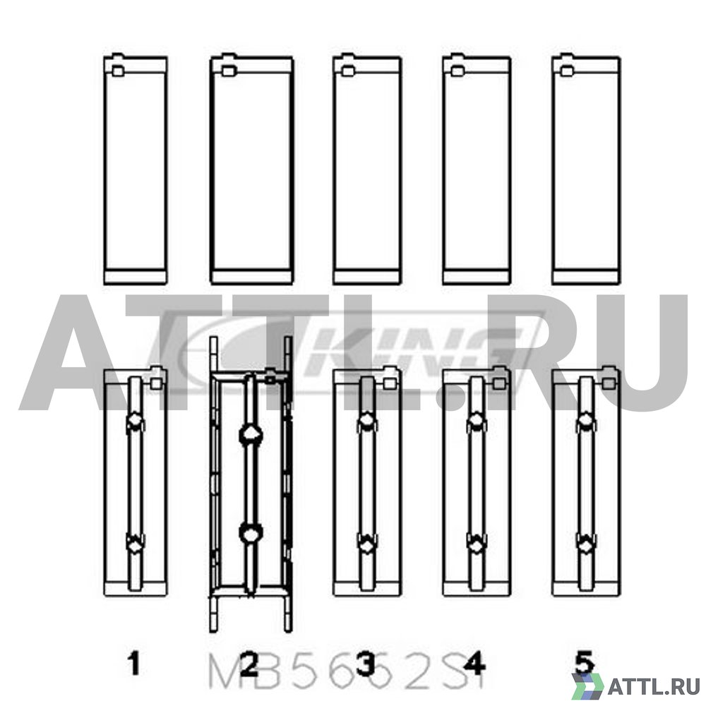 KING MB5662SI Вкладыши коренные STD
