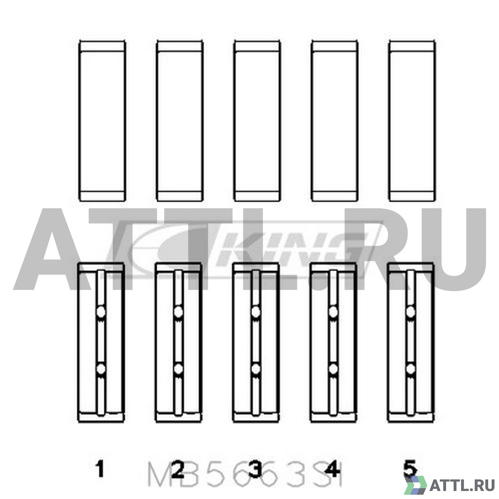 KING MB5663SI Вкладыши коренные STD