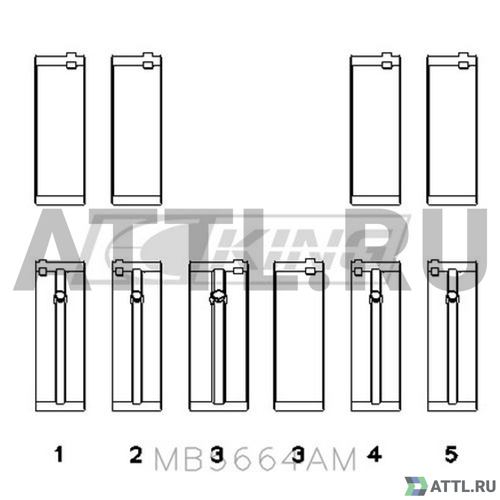 KING MB5664AM Вкладыши коренные STD