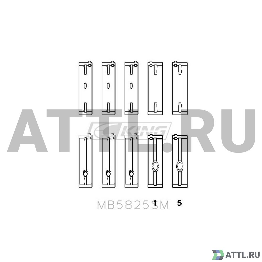 KING MB5825SM Вкладыши коренные 1VD-FTV STD
