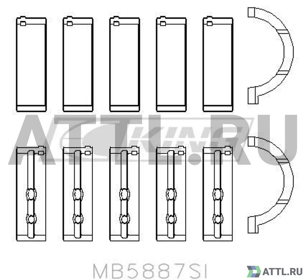 KING MB5887SI Вкладыши коренные STD