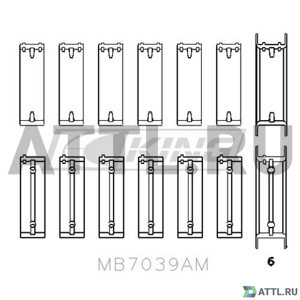 KING MB7039AM Вкладыши коренные STD