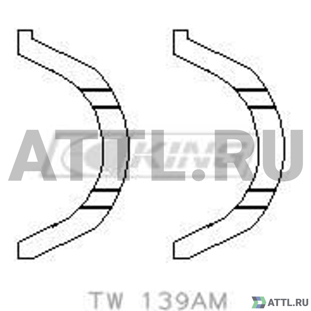 KING TW139AM Полукольца коленвала упорные STD