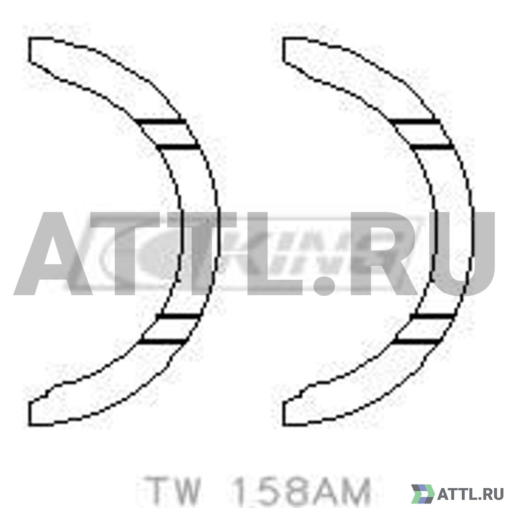 KING TW158AM Полукольца коленвала упорные STD